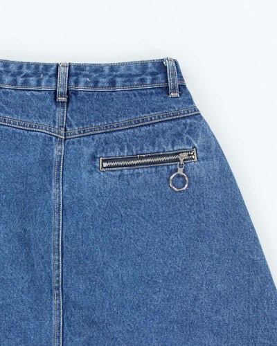 Vintage Y2K Heavyweight Denim Skirt - S