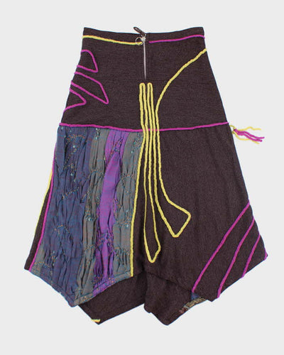 Vintage Y2K Below the Knee Patterned Skirt - S