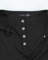 Y2k 00s Javier Simorra Black Silky cargo Skirt - S