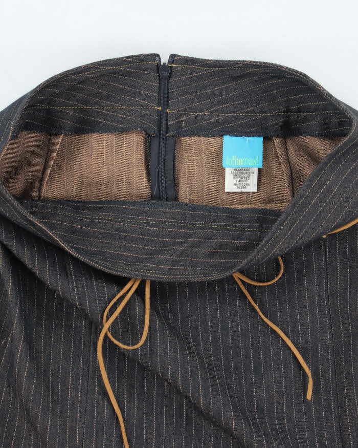 Y2k 00s To The Maxi Denim Stripe Skirt - S
