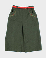 Vintage Wool Embroidered Skirt - XS
