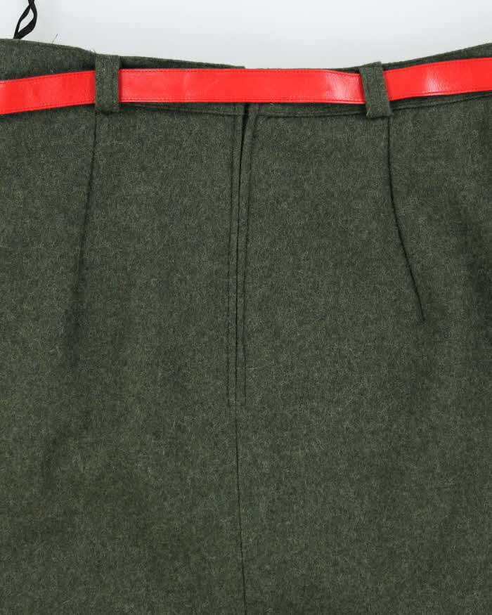 Vintage Wool Embroidered Skirt - XS