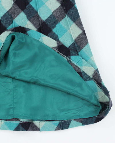 Vintage Checked Wool Skirt - S