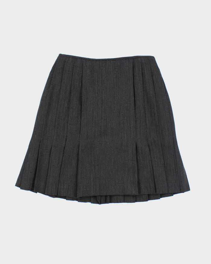 Vintage Dana Buchman Pleated Wool Skirt - XS