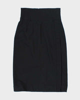 Vintage Dolce &amp; Gabbana Black Wool Skirt - XS
