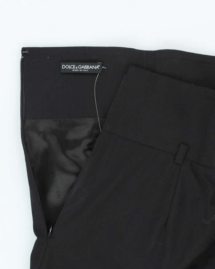 Vintage Dolce &amp; Gabbana Black Wool Skirt - XS