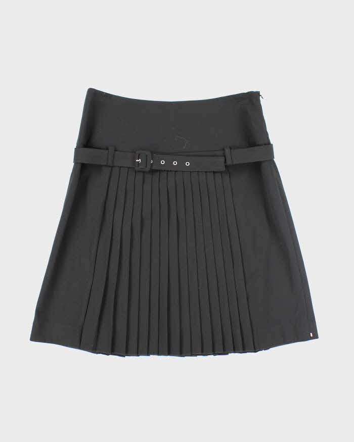 Vintage Sportmax Black Pleated Skirt - S