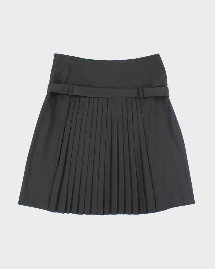 Vintage Sportmax Black Pleated Skirt - S