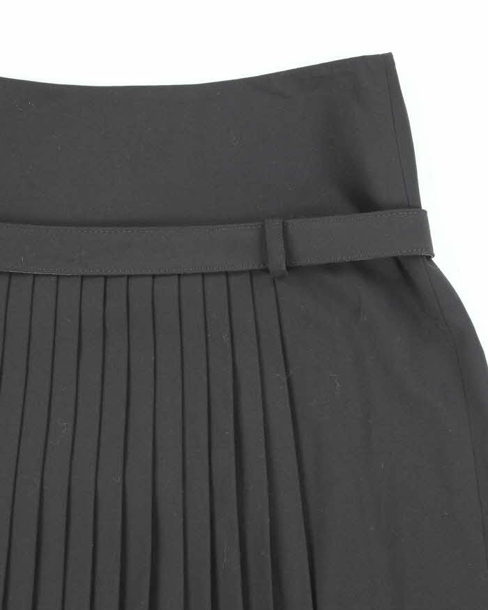 Vintage Sportmax Black Pleated Skirt - S