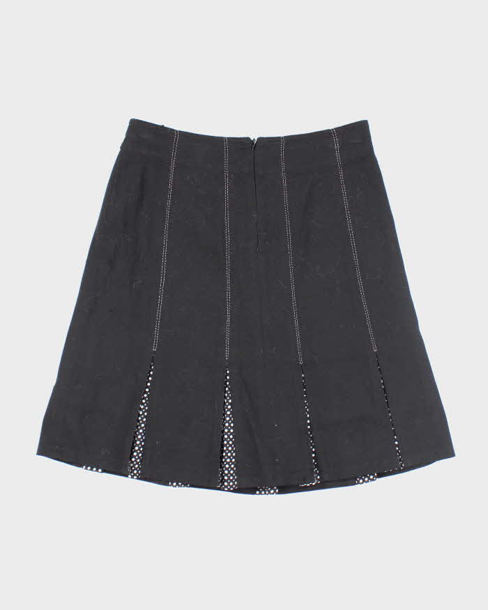 Y2k 00s Vex Pleated Black Skirt - S