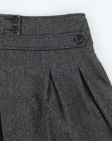 Vintage Benetton Wool &amp; Silk Blend Pleated Grey Skirt - S