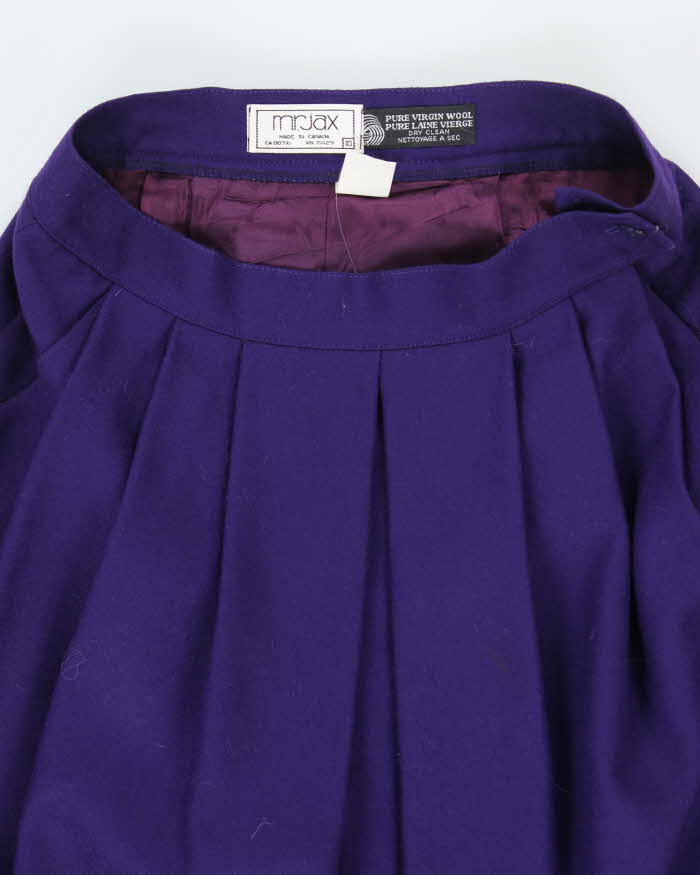 Vintage Mr. Jax Purple Wool Skirt - XS