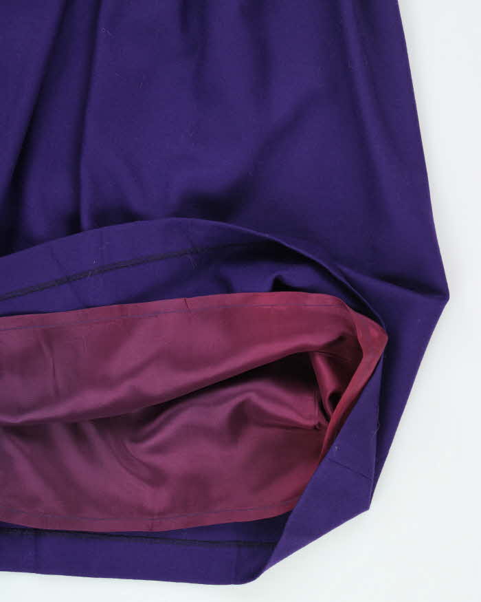 Vintage Mr. Jax Purple Wool Skirt - XS