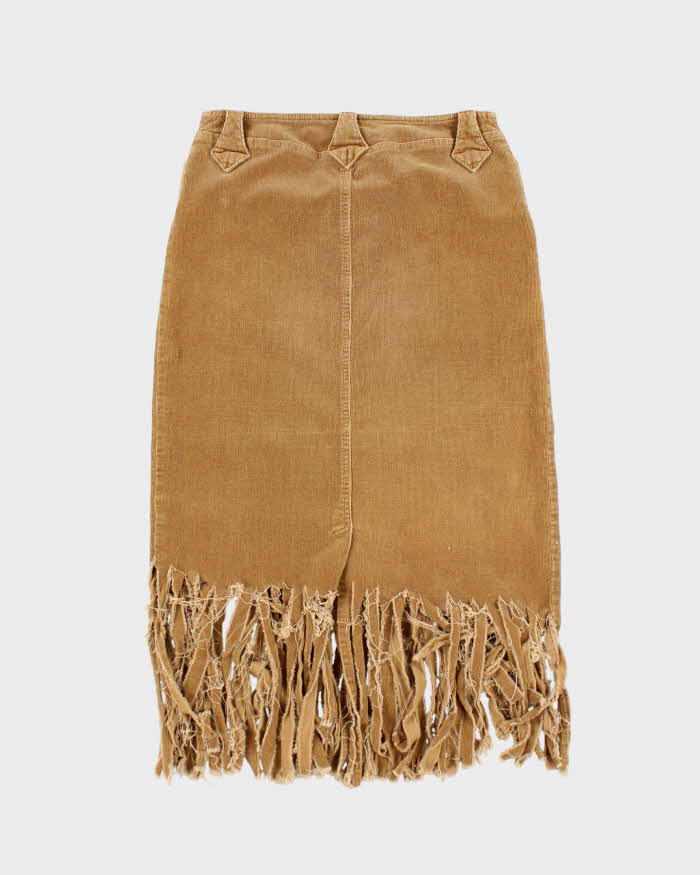 Vintage 90s Brody Corduroy Fringe Skirt S