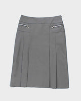 Y2k 00s Origins Grey Pleated Skirt  - S