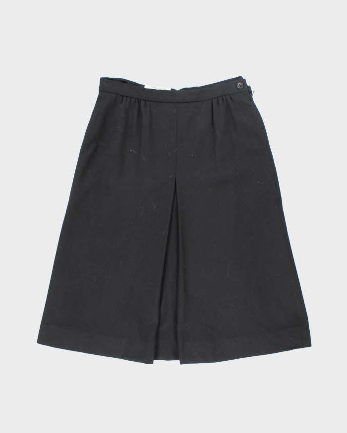 Vintage Jaeger Black Wool Skirt - XS