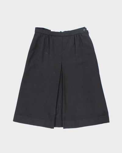 Vintage Jaeger Black Wool Skirt - XS