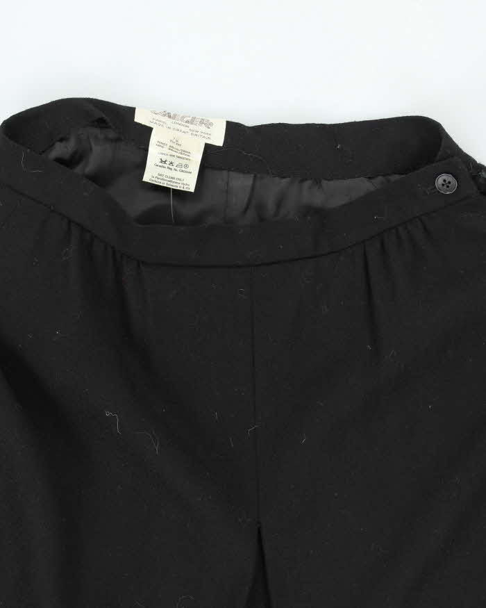 Vintage Jaeger Black Wool Skirt - XS