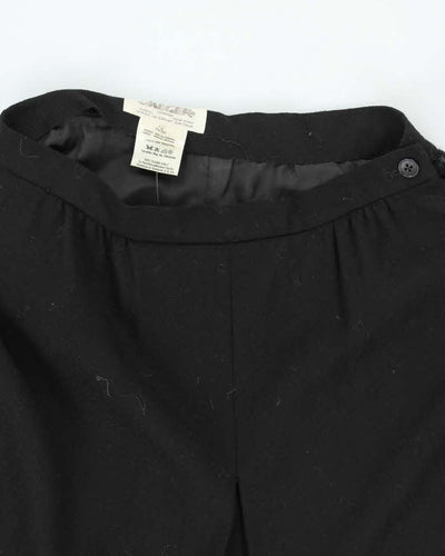 Vintage Jaeger Black Wool Skirt - XS