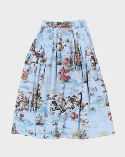 Vintage Ruff Hewn Horse Print Skirt - XS