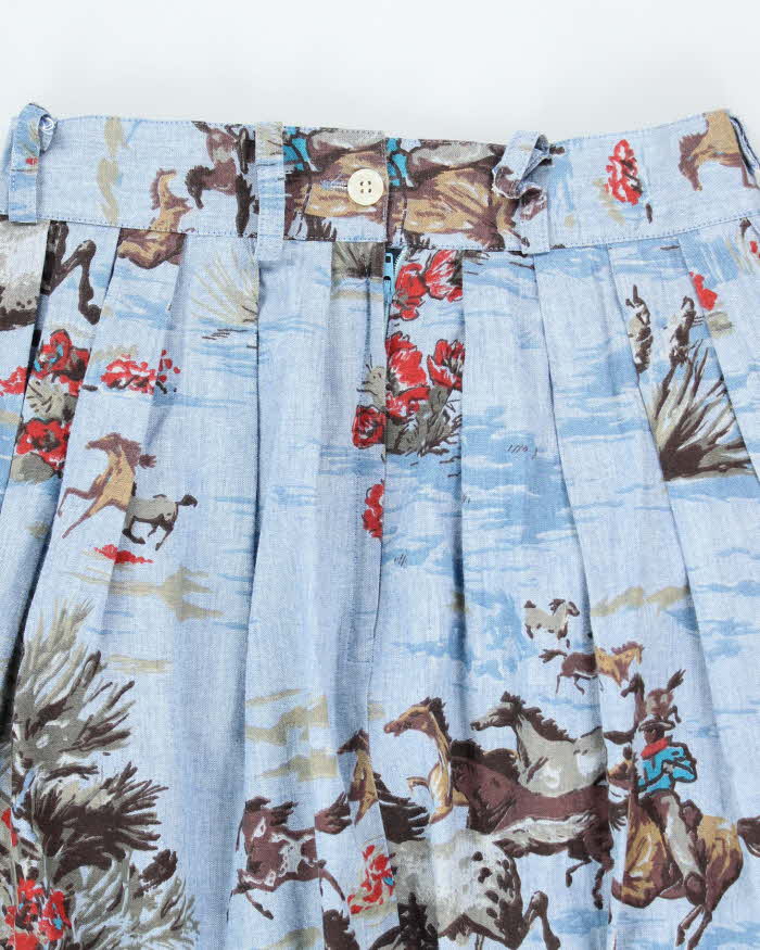 Vintage Ruff Hewn Horse Print Skirt - XS