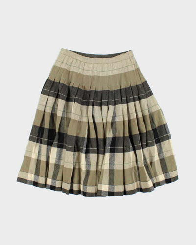 Vintage In 'n Outer Wool Blend Checked Skirt - XS