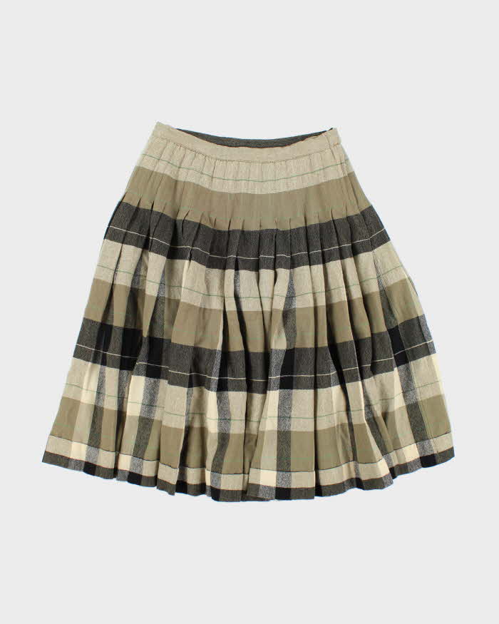 Vintage In 'n Outer Wool Blend Checked Skirt - XS