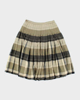 Vintage In 'n Outer Wool Blend Checked Skirt - XS