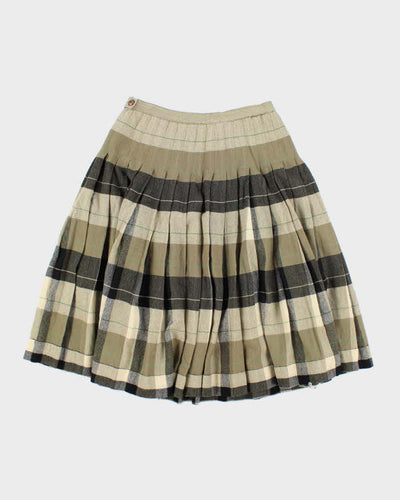 Vintage In 'n Outer Wool Blend Checked Skirt - XS