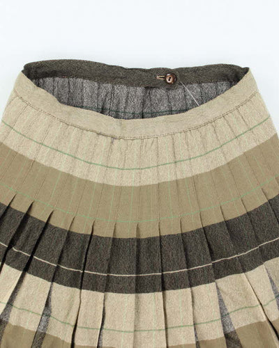 Vintage In 'n Outer Wool Blend Checked Skirt - XS