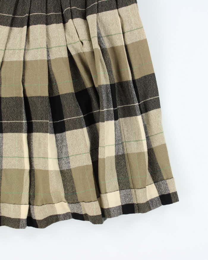 Vintage In 'n Outer Wool Blend Checked Skirt - XS