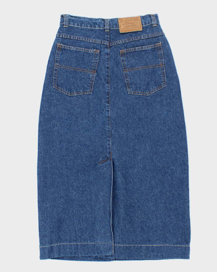 Vintage 90s Polo Ralph Lauren Denim Skirt - XS