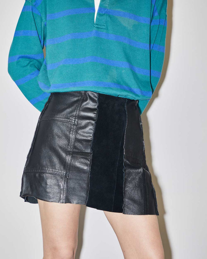 Rokit Originals Lindsay Leather Rework Mini Skirt - XS