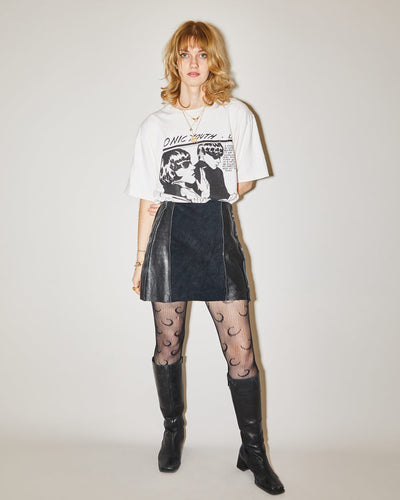 Rokit Originals Lindsay Leather Rework Mini Skirt - XS