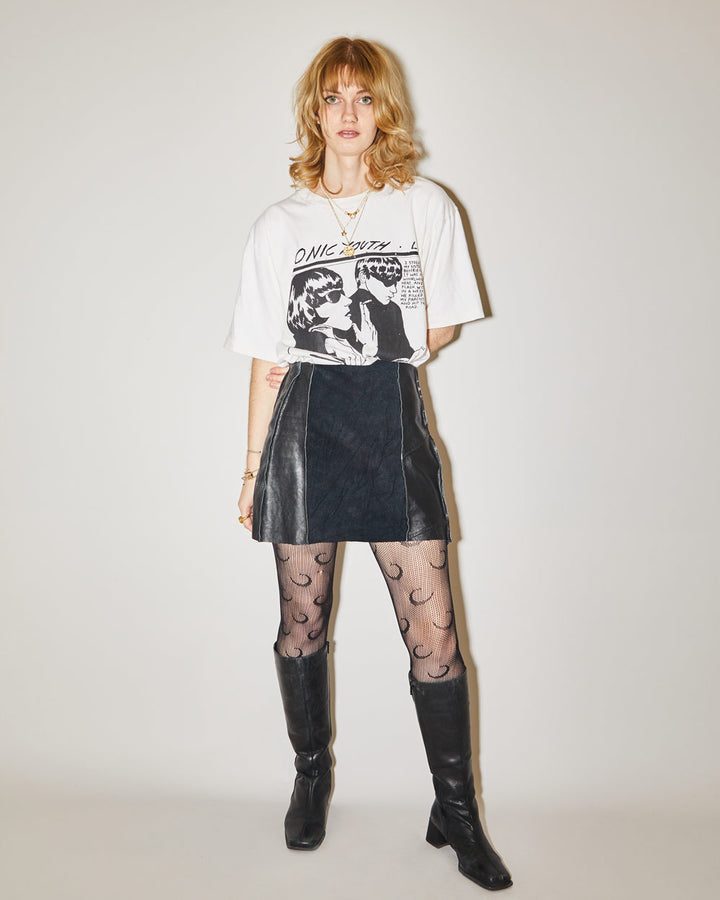 Rokit Originals Lindsay Leather Rework Mini Skirt - XS