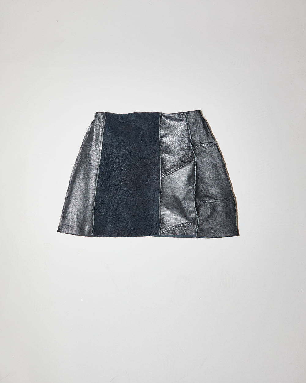 Rokit Originals Lindsay Leather Rework Mini Skirt - XS