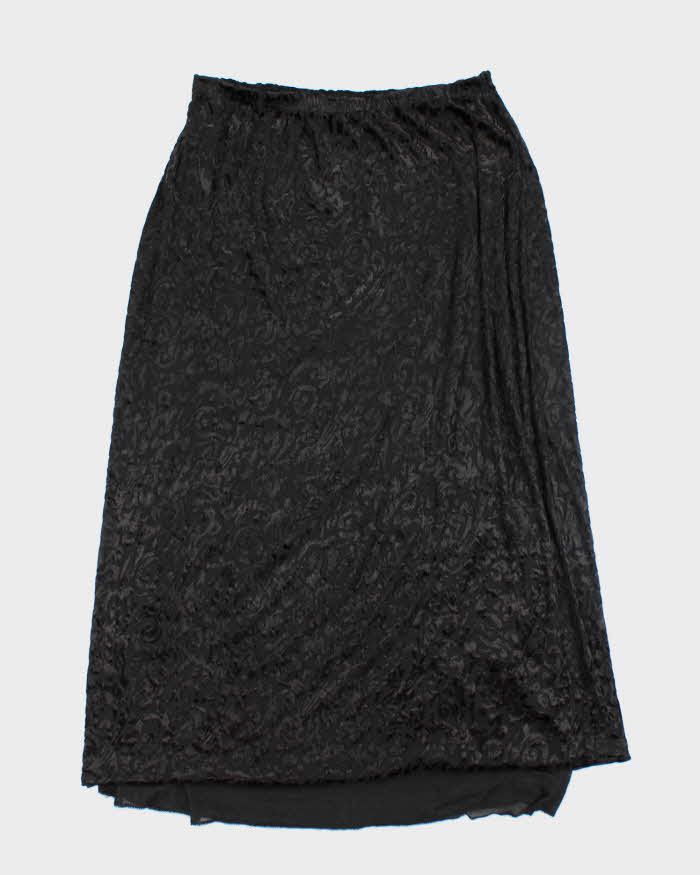 Vintage 90s Donna Toran Velvet Skirt - S