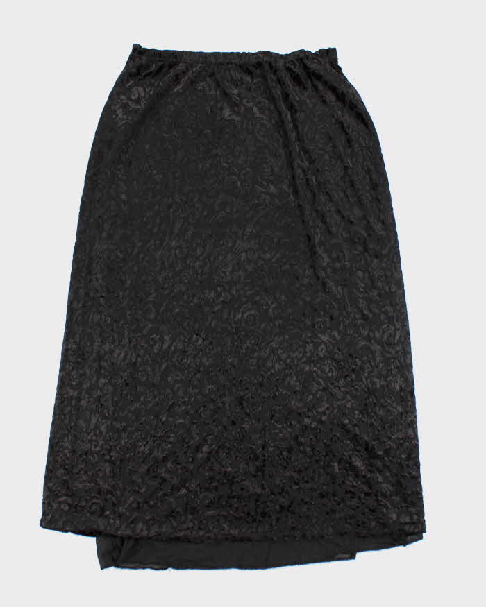 Vintage 90s Donna Toran Velvet Skirt - S