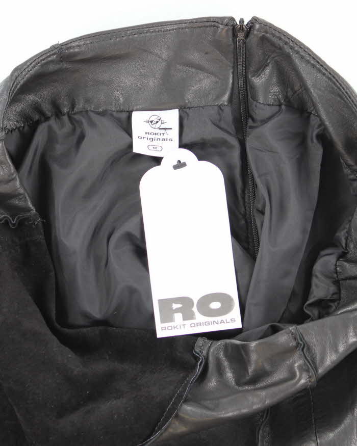 Rokit Originals Lindsay Leather Rework Mini Skirt - M