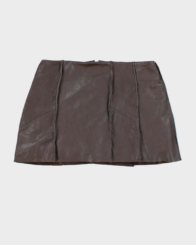 Rokit Originals Lindsay Leather Rework Mini Skirt - L