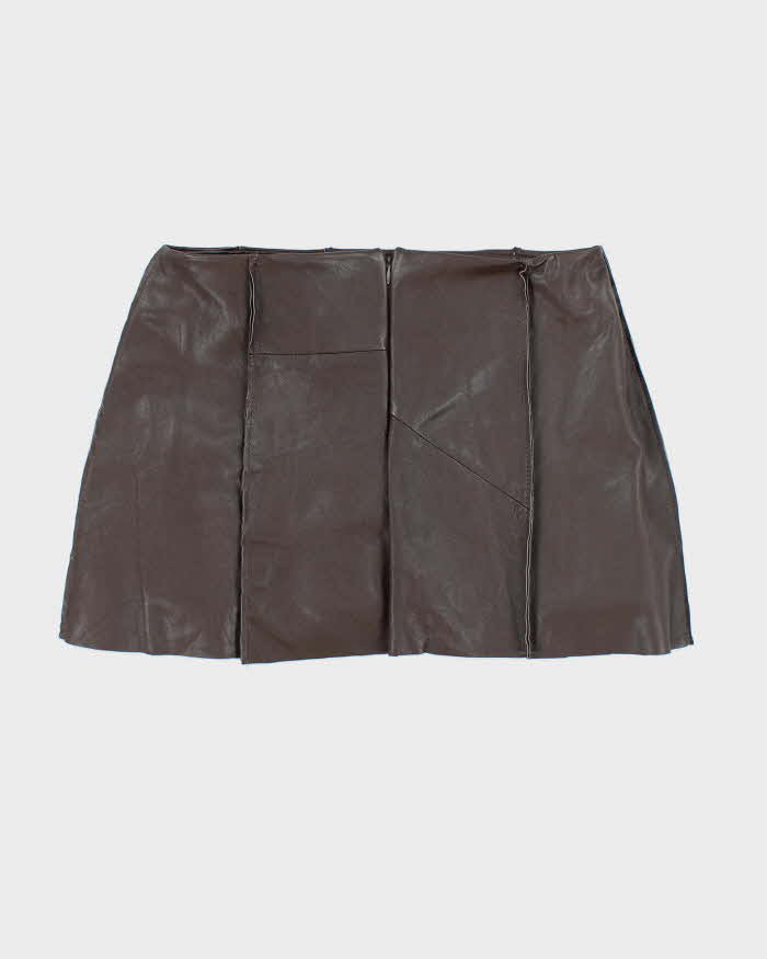Rokit Originals Lindsay Leather Rework Mini Skirt - L