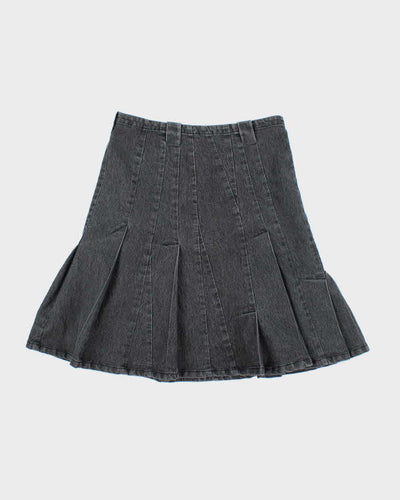Vintage Y2k 00s Jacob Pleated Denim Skirt - XS
