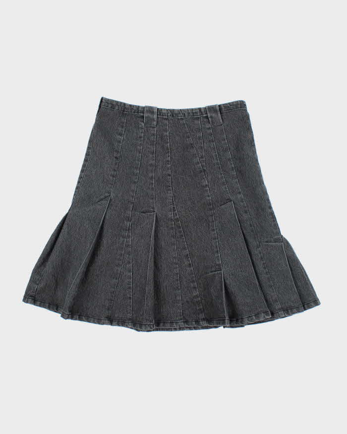 Vintage Y2k 00s Jacob Pleated Denim Skirt - XS