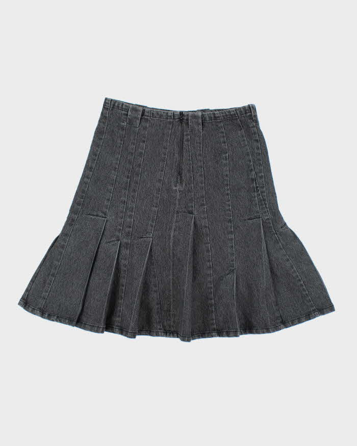 Vintage Y2k 00s Jacob Pleated Denim Skirt - XS