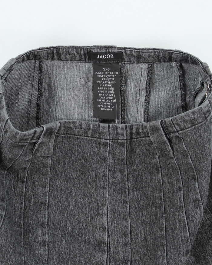 Vintage Y2k 00s Jacob Pleated Denim Skirt - XS