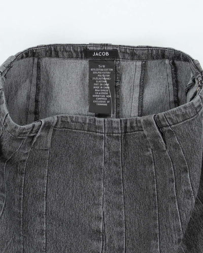 Vintage Y2k 00s Jacob Pleated Denim Skirt - XS
