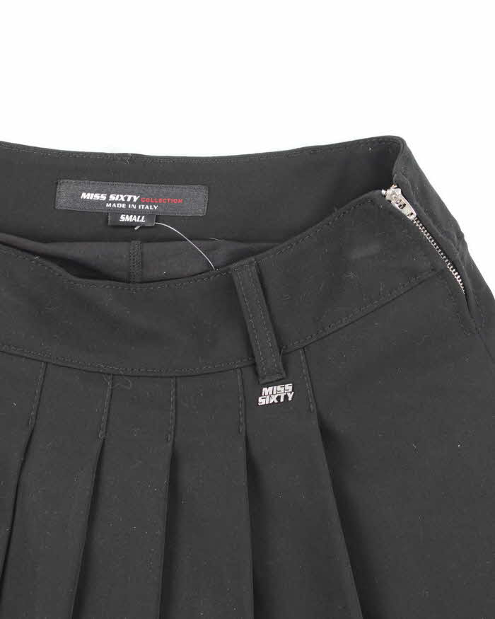 Vintage Y2k 00s Miss Sixty Black Pleated Mini Skirt - S