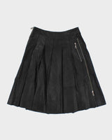 Vintage Y2K Danier Knee Length Leather Skirt - W30 L24