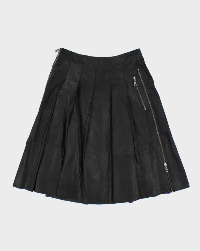 Vintage Y2K Danier Knee Length Leather Skirt - W30 L24