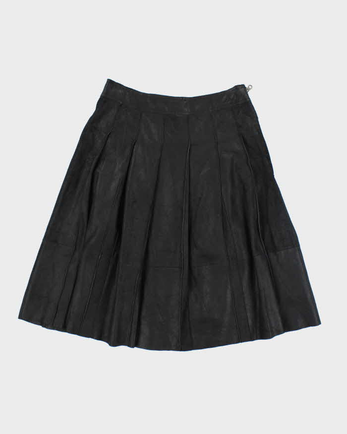 Vintage Y2K Danier Knee Length Leather Skirt - W30 L24